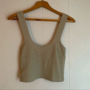 Micaela Greg cotton knit crop tank